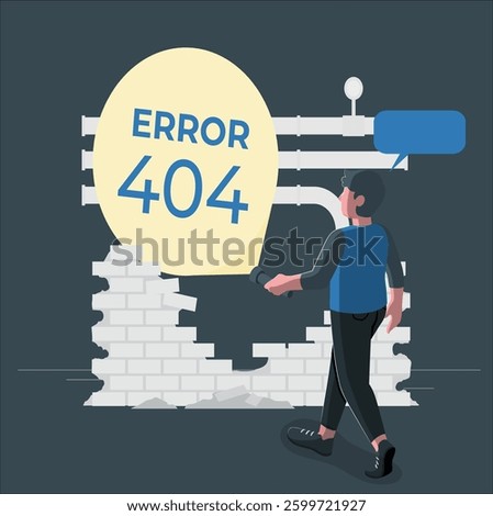 404 error page not found System updates, uploading, operation, computing, installation programs. system maintenance. landing page, web page. Website maintenance error, Webpage under construction. 2588