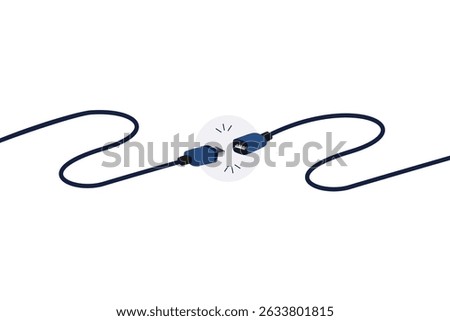 404 error page not found banner. USB Cable. System error, broken page. Disconnected wires from the outlet. For website. Web Template. Popping window.