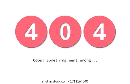 Página de error 404. Ilustración vectorial de corte de papel