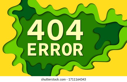 Página de error 404. Ilustración vectorial de corte de papel