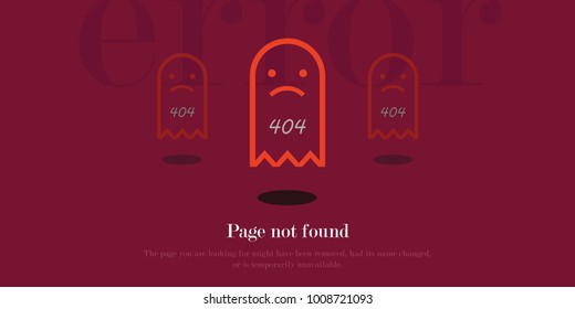 404 error page template for website. 404 alert flat design