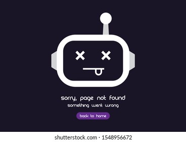 404 error page, template for website, error robot for your website