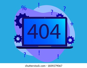 404 error page template for website. 404 alert flat design.