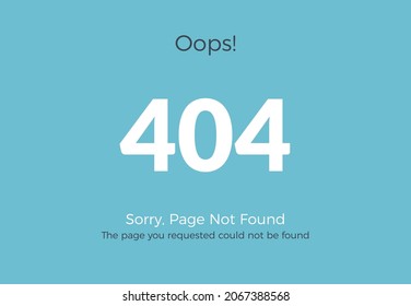 404 error page template for website. 404 alert flat design