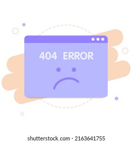 404 error page templates. Vector concept illustrations of page not found. Flat cartoon style. Vector