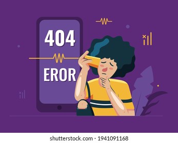 404 Error Page vector Illustration