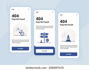 404 Error Pages. UI Web Template. Page Not Found. Mobile App