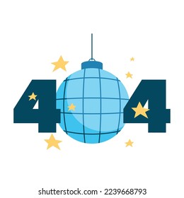 404 error with party ball icon