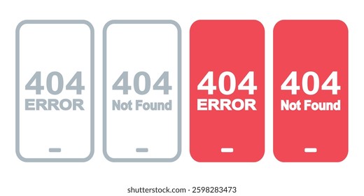 404 error phone icon symbol. Illustration vector