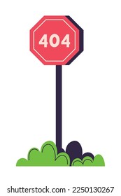 404 error in sign icon isolated