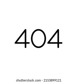 404, error simple icon vector. Flat design