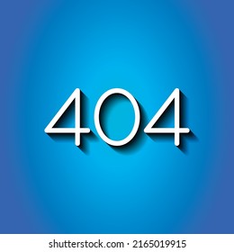 404, error simple icon vector. White icon with shadow on blue background.ai