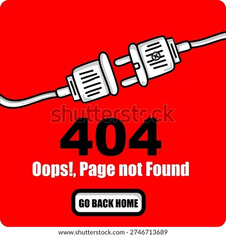 404 error, Sorry the page not found, vector