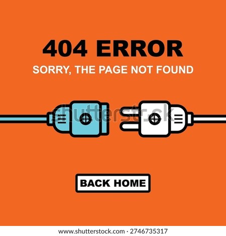 404 error, Sorry the page not found, vector