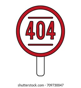 404 error street sign icon image 