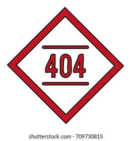 404 error street sign icon image 