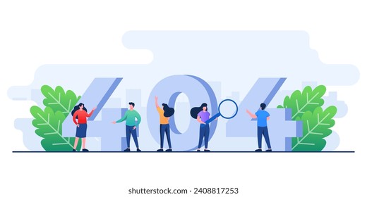 404 error, System error, Broken page, Page not found concept flat illustration vector template for web design, website