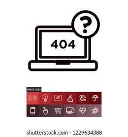 404 error vector icon