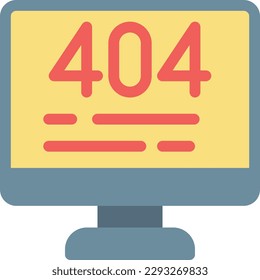 404 error Vector illustration on a transparent background.Premium quality symbols. Line Color vector icon for concept and graphic design.