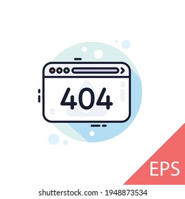 404 Error. Vector modern line design illustration icon