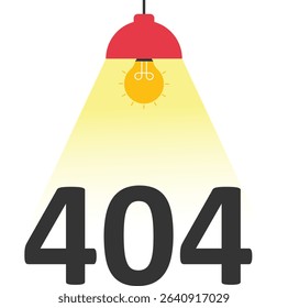 404 error web template with stage lights symbol vector illustration. stock illustration