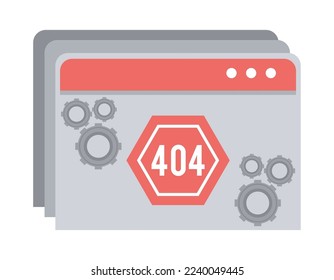 404 error in webpage template icon
