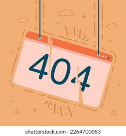 404 error in website hanging icon