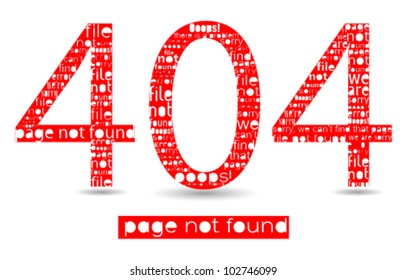 404 file error typographic illustration