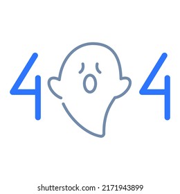 404 file not found empty state single isolated icon with outline style
