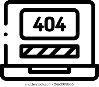 404 icon. Thin Linear Style Design Isolated On White Background
