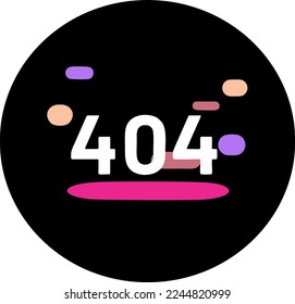 404 internet error with black background