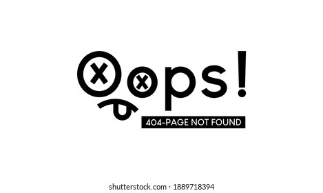 404 not found error icon oops page not found vector