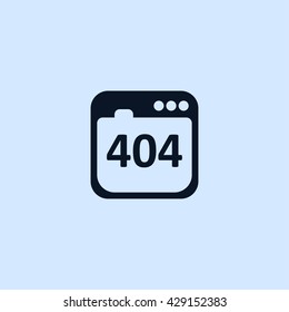 404 not found error icon. 404 not found error sign