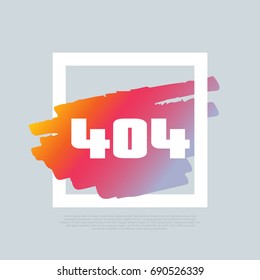 404 Not Found Error. Vector clip-art design template. Motto, label, text. Compatible wtih PNG, JPG, AI, CDR, SVG, PDF and EPS.