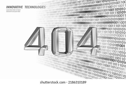 404 not found page web error. Web problem warning information template support fail background. Data flow coding symbol vector illustration