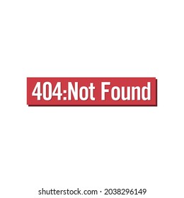 404 Not Found Sign. Vector Logo Illustration.