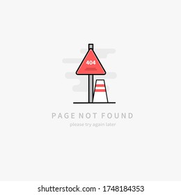 404 not found vector illustration of background template web page with flat style.