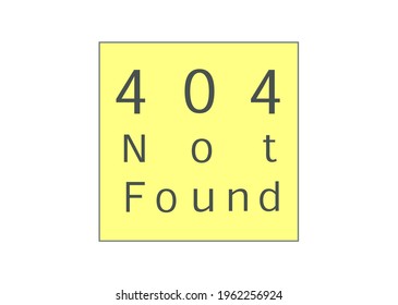 404 not found yellow frame　EPS