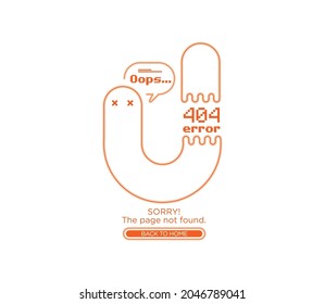 404 Oops Error Dead ghosh icon. Page not found System updates, uploading, operation, computing, installation programs. system maintenance. Flat vector illustration modern character design. 