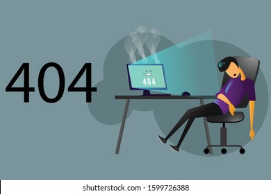 404 page eror vector illustration