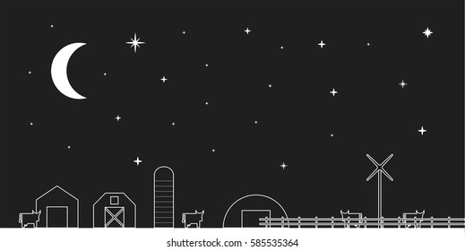404 page, night farm