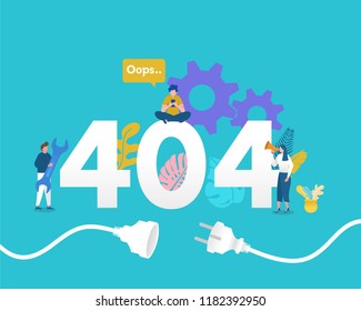 404 page niot found vector illustration concept, can use for, landing page, template, ui, web, mobile app, poster, banner, flyer