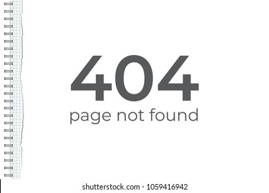 404 page not found concept. Vector design element.
