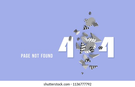 404 page not found Concept of computer error Template web pages Error retrieving the website 3D rendering Vector illustration