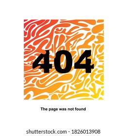 404 Seite nicht gefunden Design Idee für Website. Abstrakter Stil.