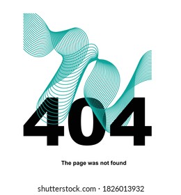 404 page not found design idea for web-site. Abstract style.