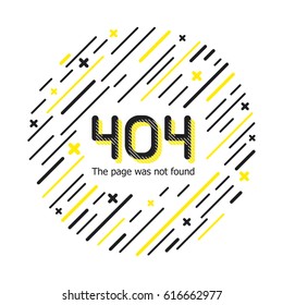 404 the page was not found. Design for web.