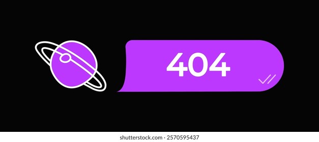 404 Page not found error. Vector layout template