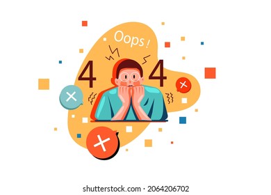 404 page not found Illustration concept. Flat illustration isolated on white background.
