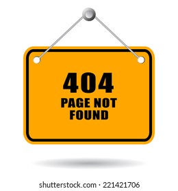 404 page not found sign